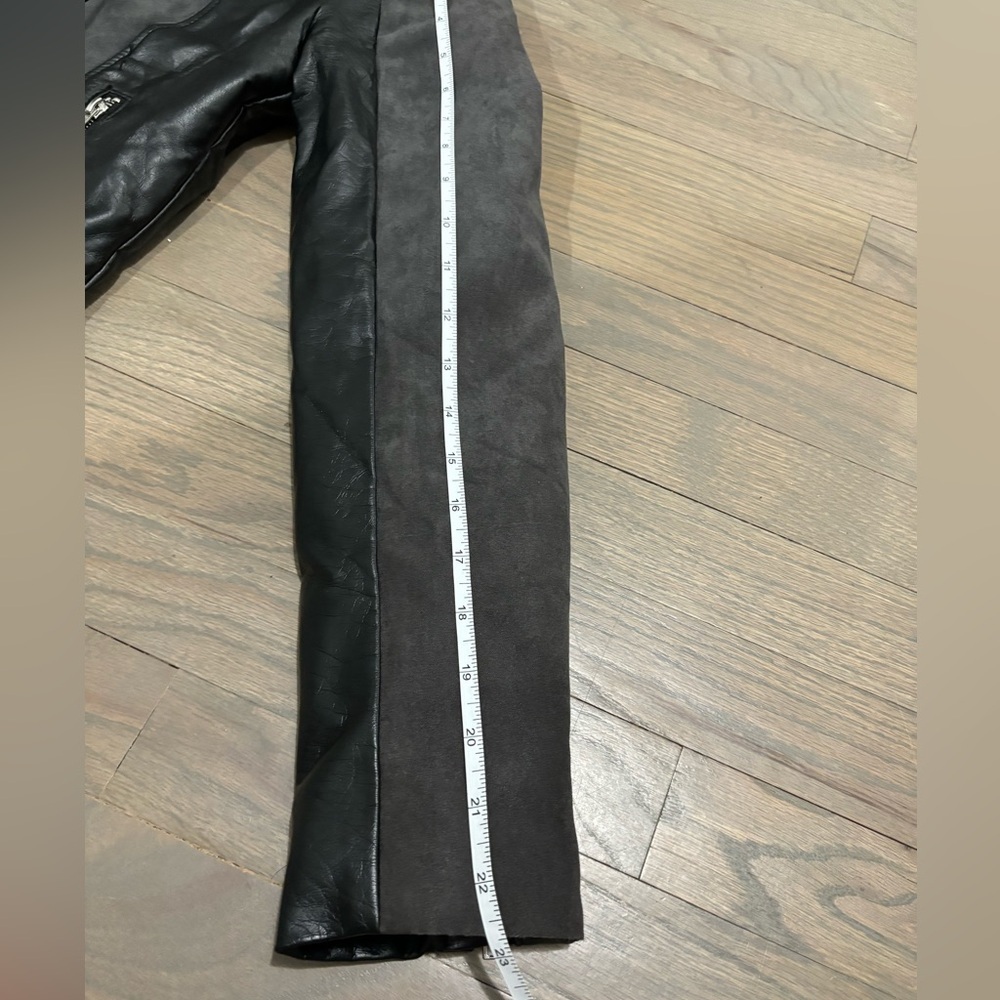 Divided Women’s Moto Jacket Faux Leather and Suede Black and Dark Gray. 12 - Picture 8 of 8